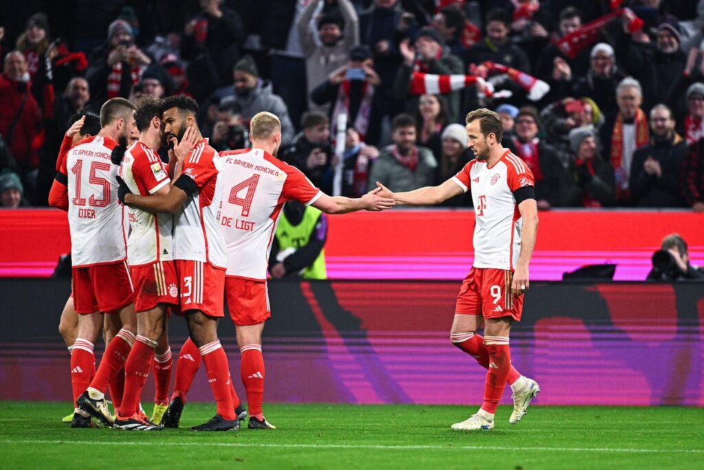 Harry Kane fez o gol da vitória do Bayern de Munique sobre o RB Leipzig (Foto: X/Reprodução)