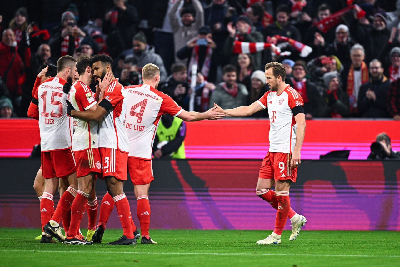 Harry Kane fez o gol da vitória do Bayern de Munique sobre o RB Leipzig (Foto: X/Reprodução)