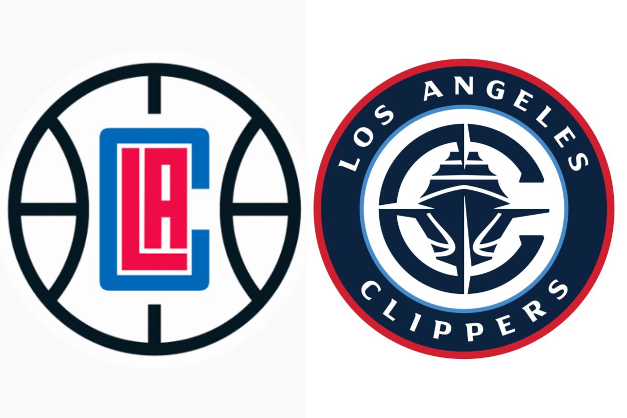 Antiga e nova logo do Los Angeles Clippers