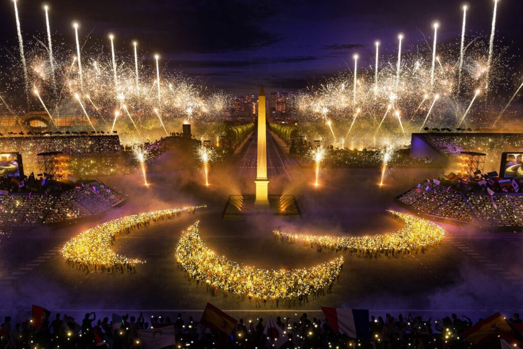 Arte da abertura dos Jogos Paralímpicos de Paris-2024