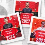 Benfica renovou com três atletas da equipe B (Foto: Divulgação)
