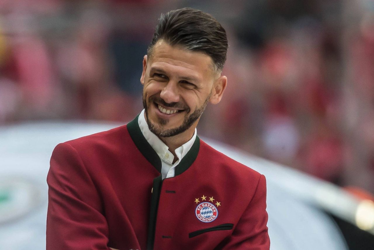 Treinador Martín Demichelis em jogo do Bayern de Munique