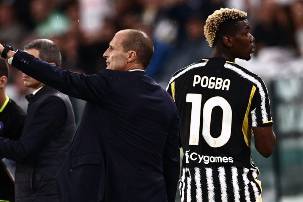 Allegri e Pogba na Juventus