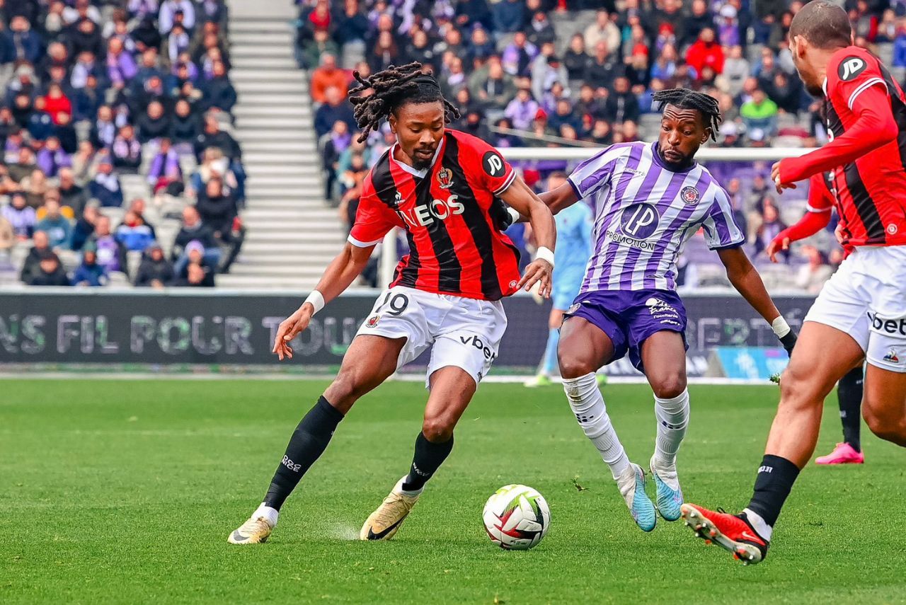 Lance do jogo Nice x Toulouse na Ligue 1 2023/24