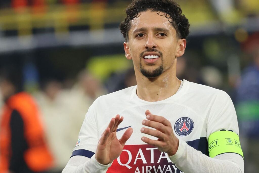 Zagueiro Marquinhos, em jogo do PSG em 2023