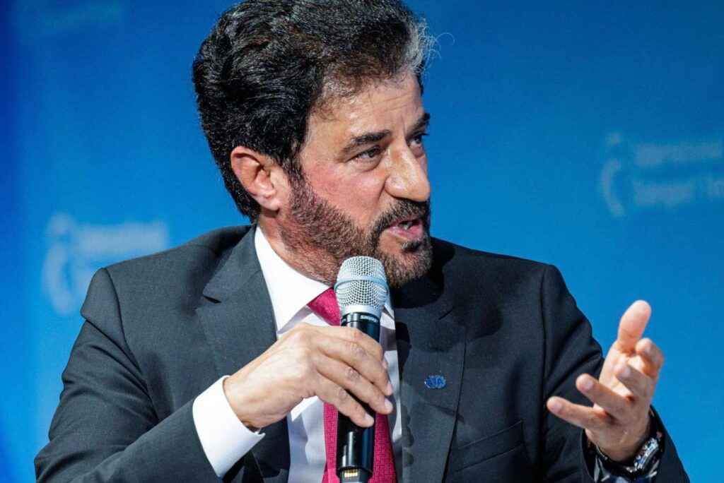 Mohammed Ben Sulayem, presidente da FIA em evento em 2022