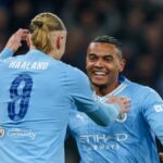 Arkanji comemorando o primeiro gol do Manchester City no jogo. Foto: Reprodução/X