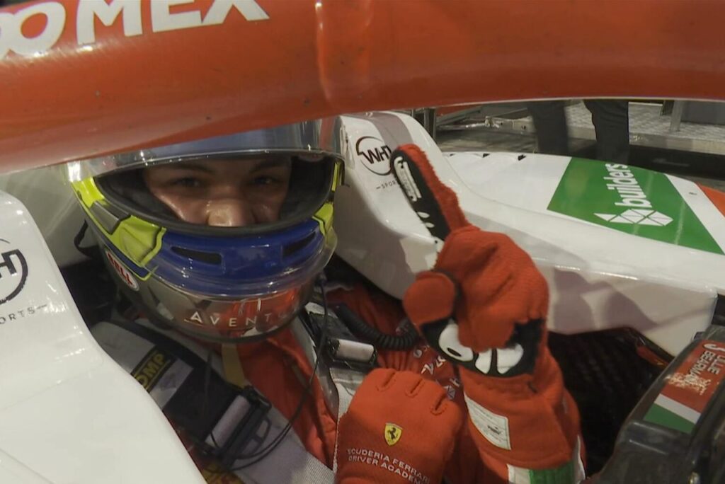 Oliver Berman comemora pole position no GP da Arábia Saudita de Fórmula 2 em sua Prema