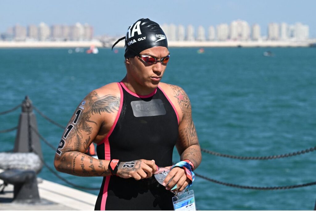 Ana Marcela Cunha, nadadora brasileira campeã olímpica (Foto: Manan Vatsyayana/AFP)