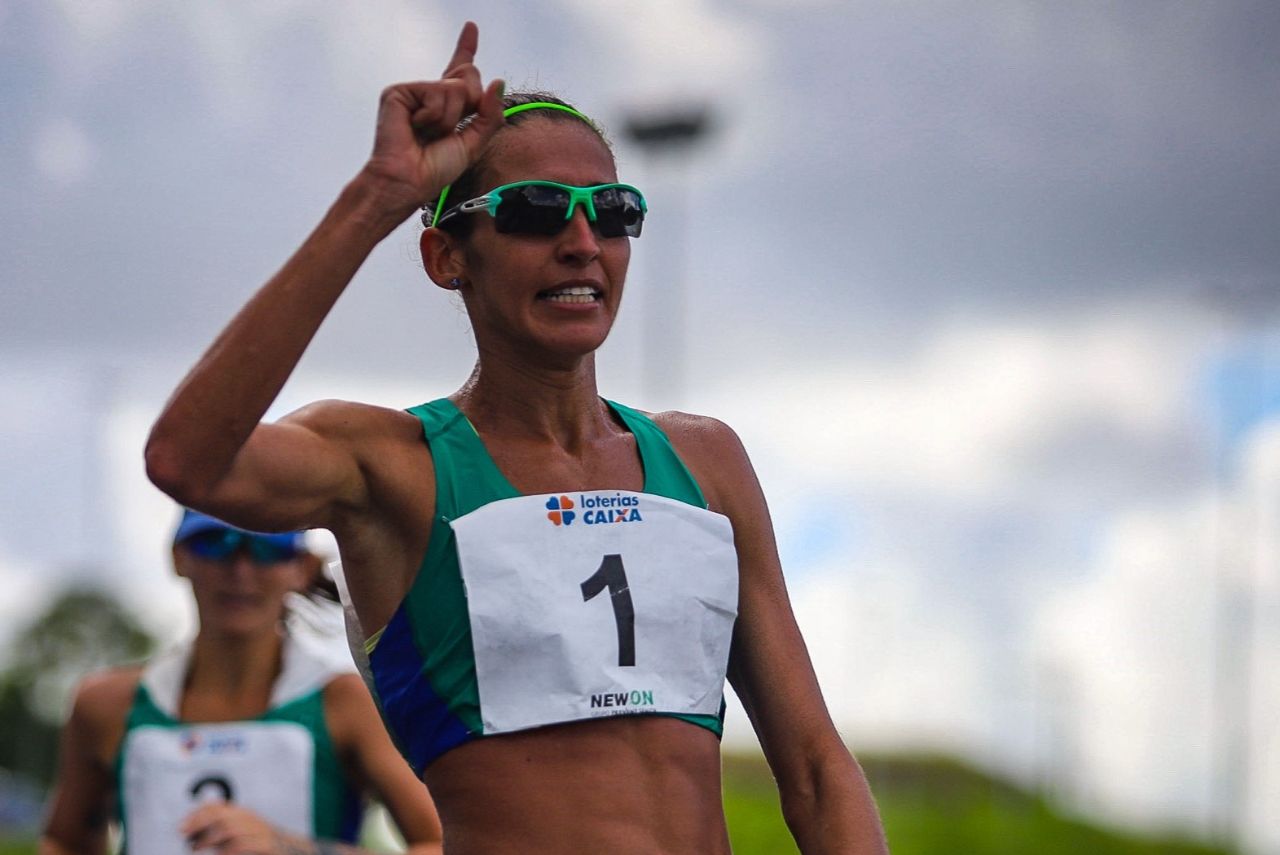 Viviane Lyra em prova do Sul-Americano de Marcha Atlética 2024