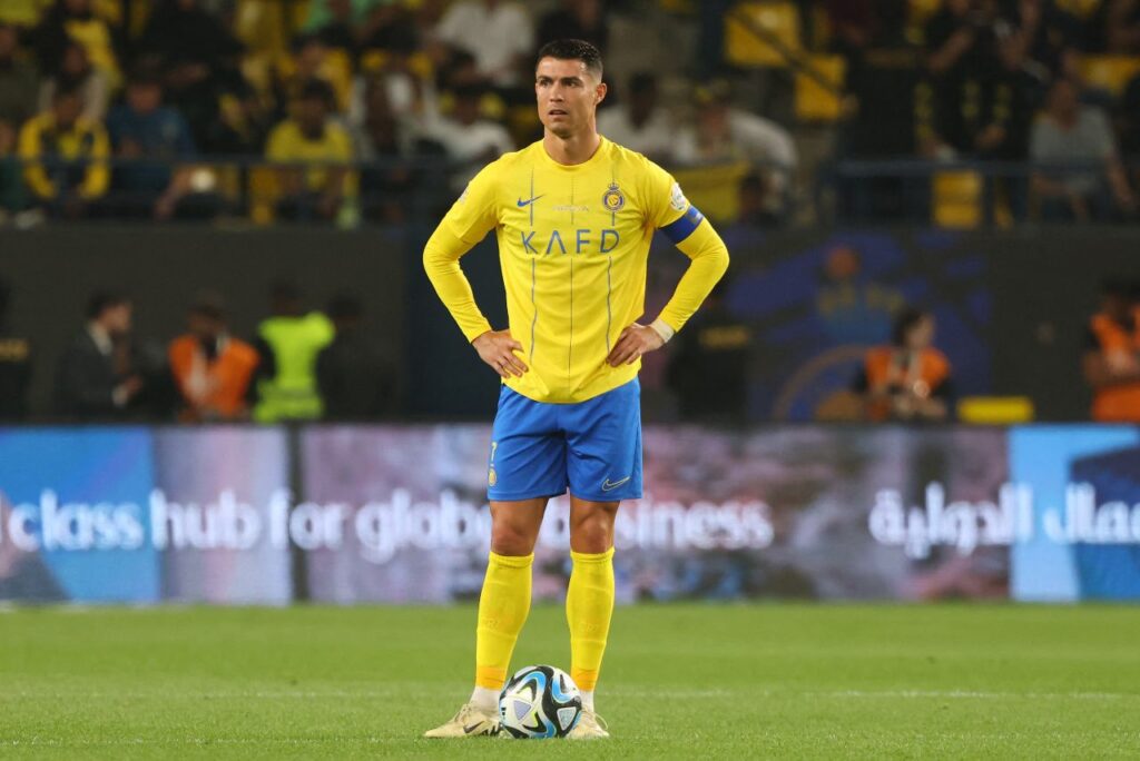 Cristiano Ronaldo foi punido pelo Comitê Disciplinar da Liga Saudita (Foto: Fayez Nureldine/AFP)