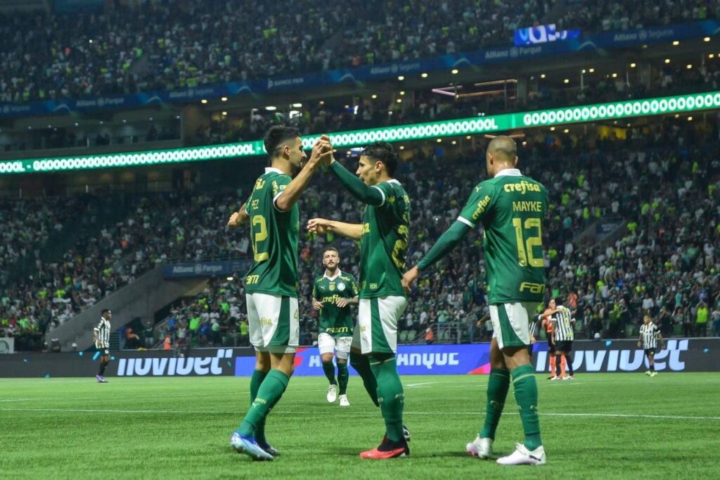 Vitória contra o Santos foi o último jogo do Palmeiras no Allianz Parque. Foto: Staff Images/ Allianz Parque