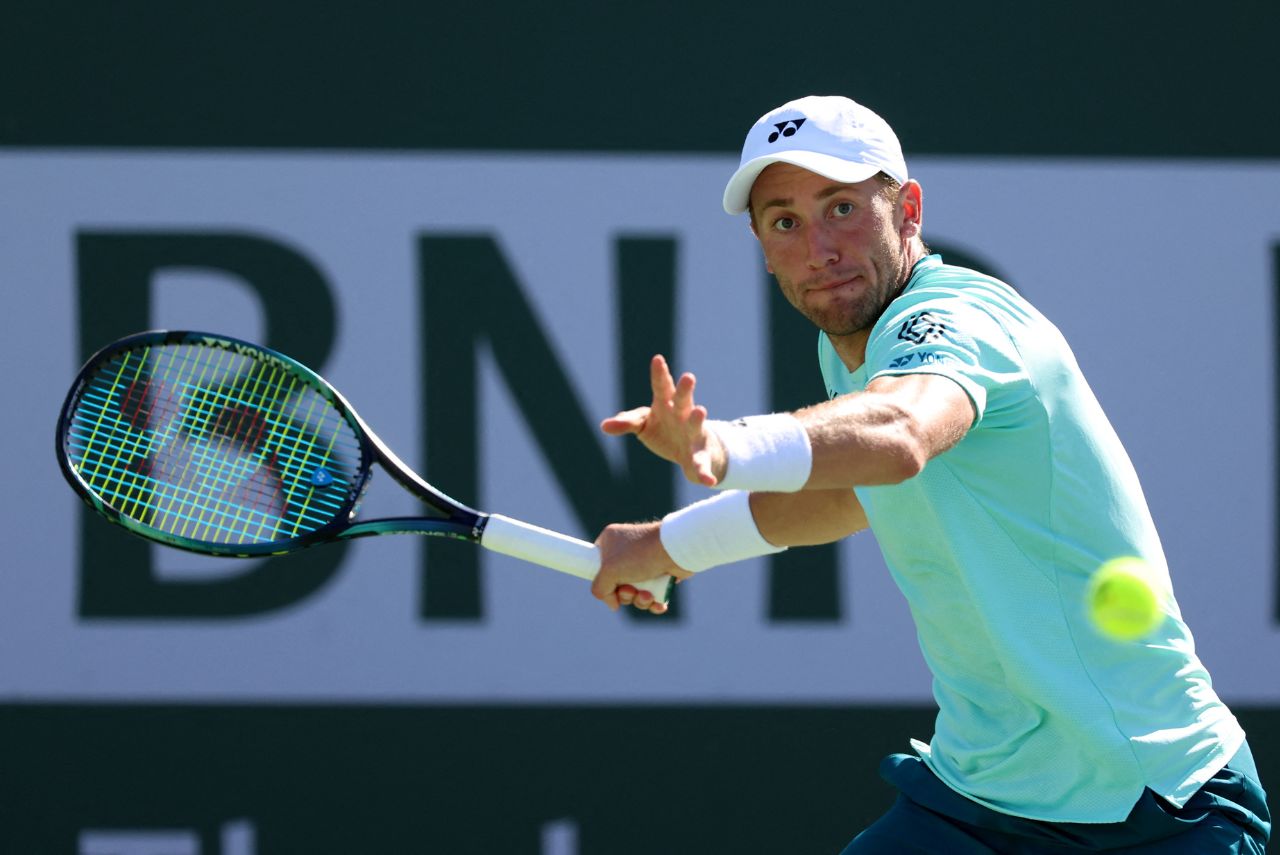 Casper Ruud venceu Monfils e avançou no Masters 1000 de Indian Wells (Foto: Clive Brunskill/Getty Images via AFP)