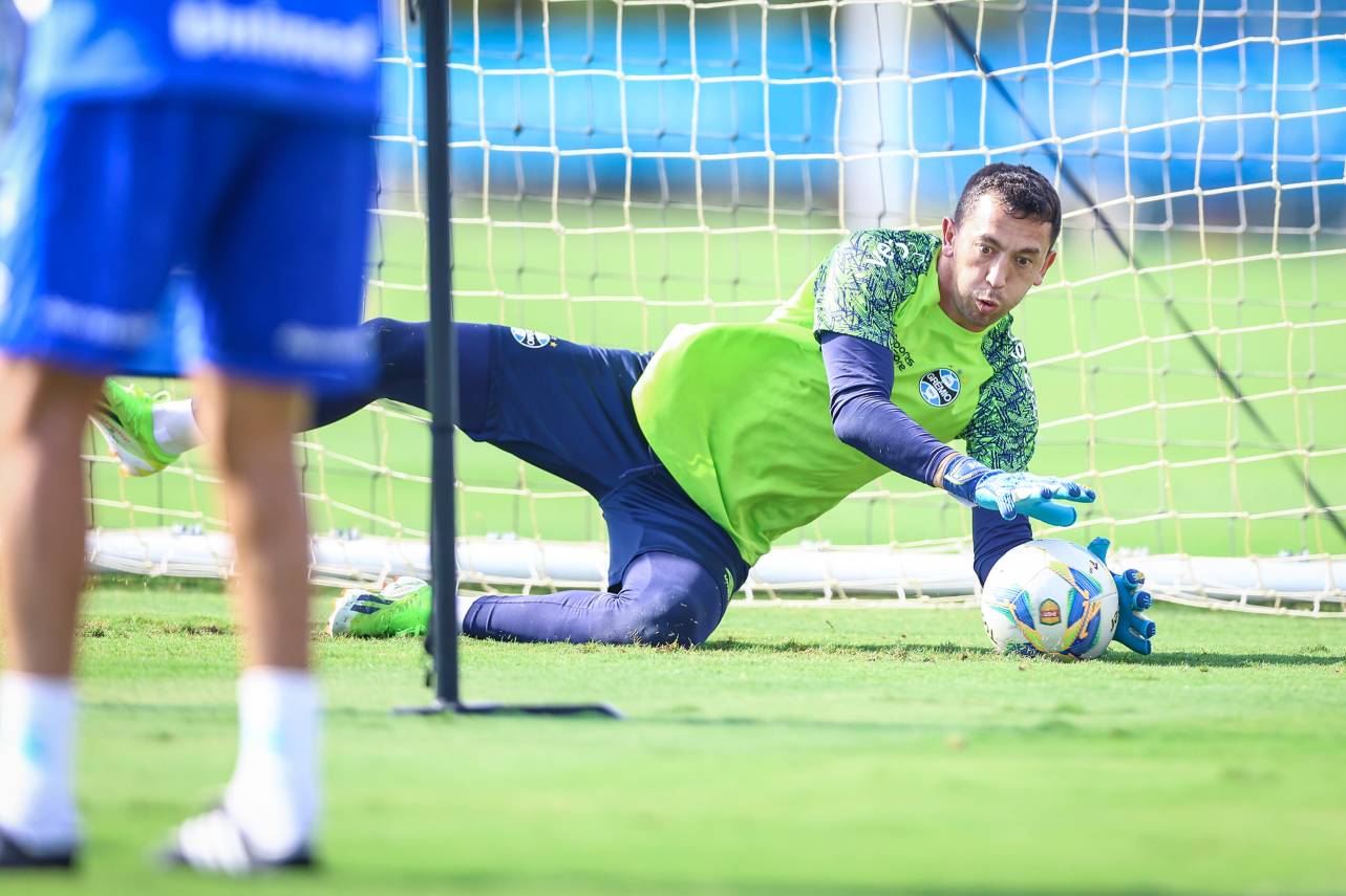 O Grêmio enfrenta o Caxias pela partida de idda da semifinal no sábado (16). Foto: Lucas Uebel/Grêmio