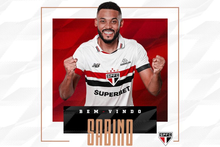 <p>Sabino é o novo reforço do São Paulo (Foto: Divulgação/SPFC)</p>
