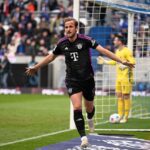 Kane comemora mais um gol pelo Bayern