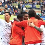 Jogadores do Milan comemoram vitória