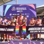 Pódio feminino e masculino - 2º etapa do Circuito Brasileiro de Vôlei de Praia