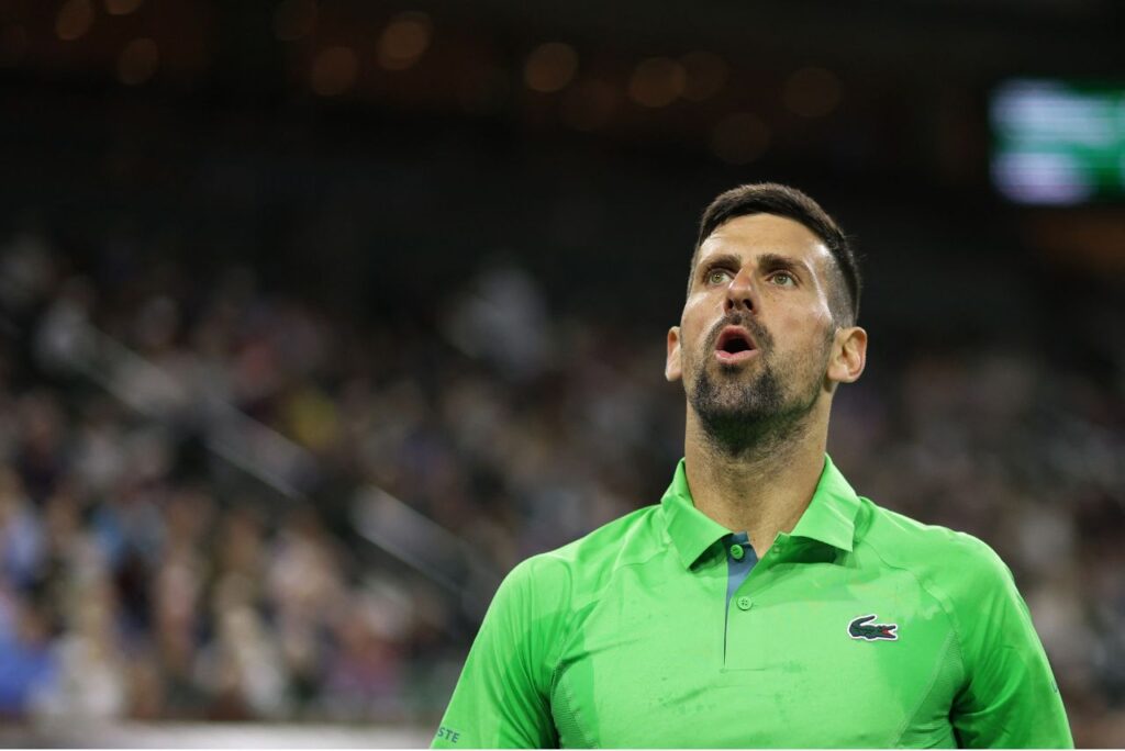 Novak Djokovic no Masters 1000 de Indian Wells (Foto: Clive Brunskill/Getty Images via AFP)