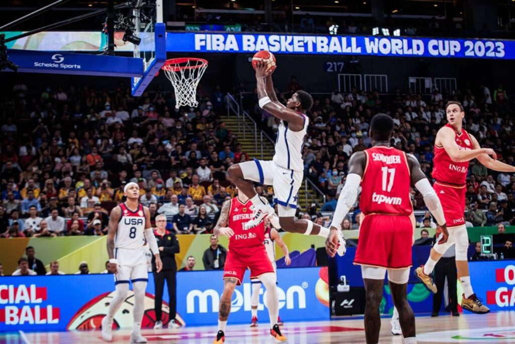 Estados Unidos x Alemanha em jogo da Copa do Mundo de Basquete 2023