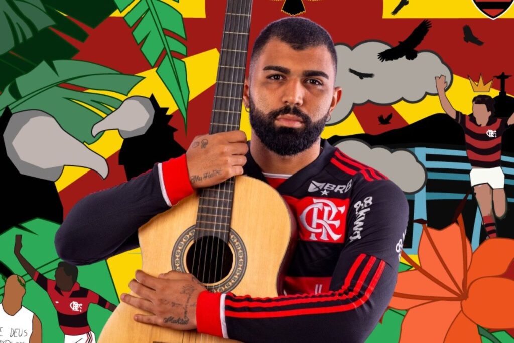 Capas de discos de Jorge Ben foram recriadas por atletas do Flamengo (Foto: Reprodução)
