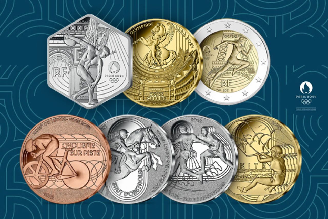 Moedas comemorativas para as Olimpíadas de Paris 2024 (Foto: Divulgação)