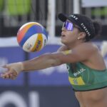 Victoria em jogo do Challenge do Recife do Circuito Mundial de Vôlei de Praia
