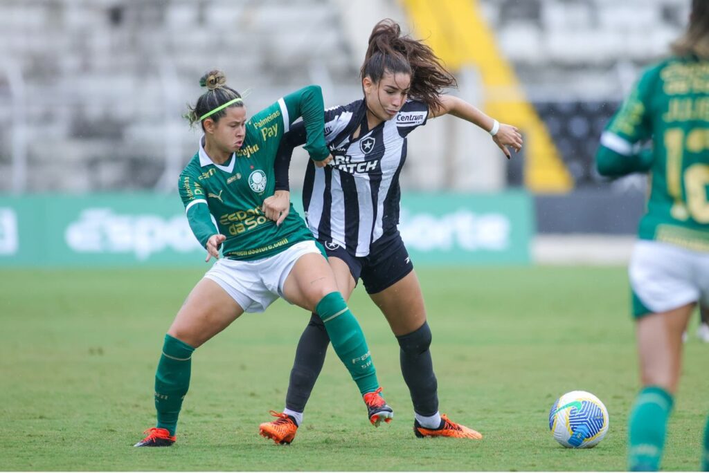 Botafogo venceu o Palmeiras pelo Brasileirão Feminino (Foto: Matheus Tahan/BFR)