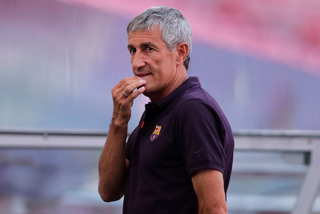 Treinador espanhol Quique Setién está na mira do Botafogo (Foto: Manu Fernandez/Pool/AFP)