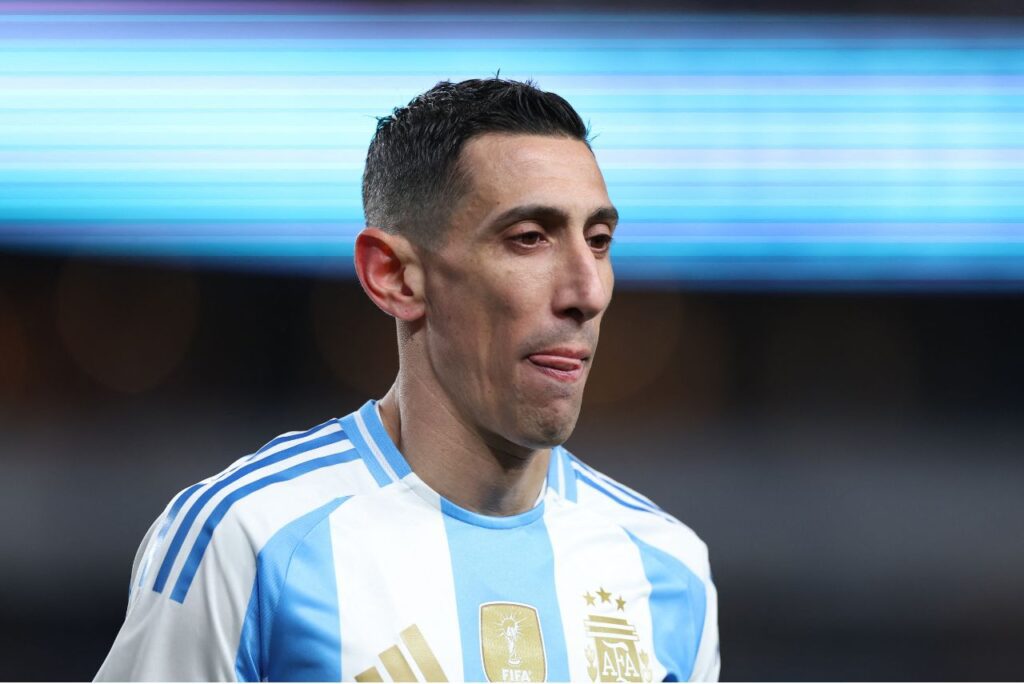 Ángel Di María em amistoso entre Argentina e El Salvador (Foto: Charly Triballeau/AFP)