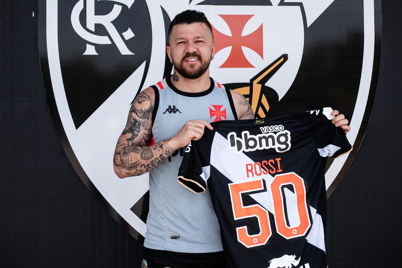 Rossi chegou ao Vasco em agosto de 2023 (Foto: Reprodução)