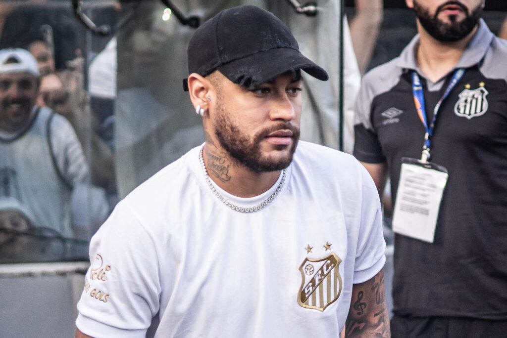 Neymar na Vila Belmiro para jogo do Santos