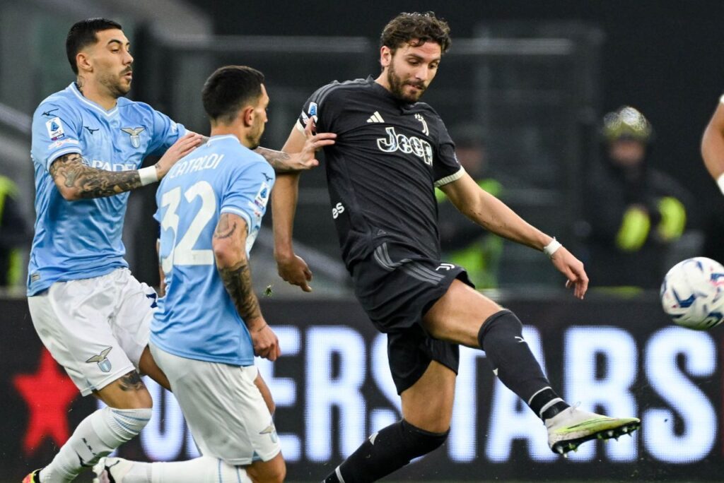 Lance do jogo Juventus x Lazio na Serie A Italiana em 2024
