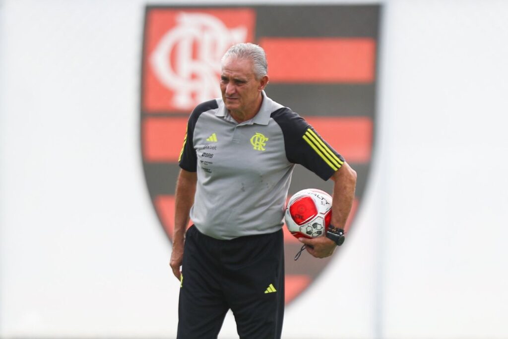 Tite em treino do Flamengo