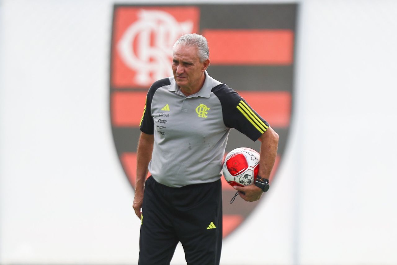Tite em treino do Flamengo