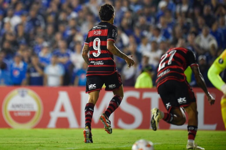 <p>Pedro foi o autor do gol do Flamengo no jogo. Foto: Marcelo Cortes /CRF</p>
