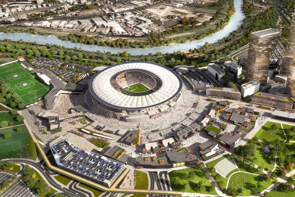 Projeto do novo estádio da Roma (Foto: Divulgação)