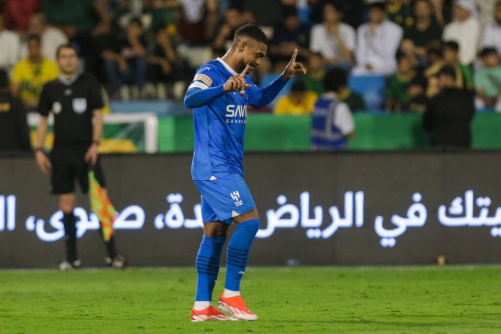Malcom marcou duas vezes na vitória do Al-Hilal. Foto: Reprodução/X