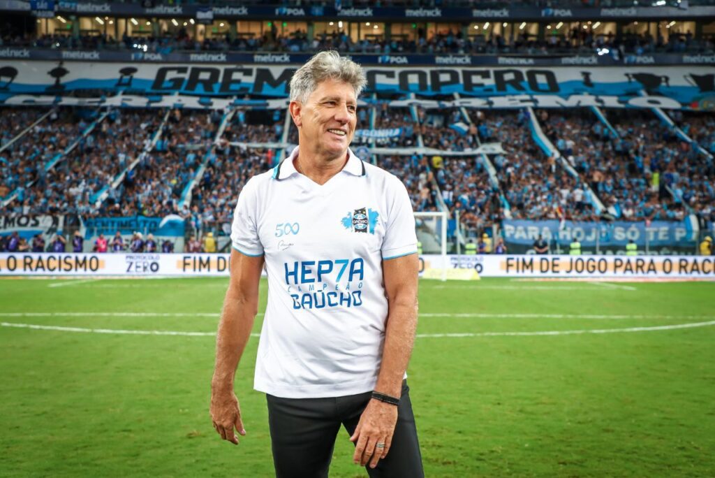 Renato comemora o hepta do Grêmio