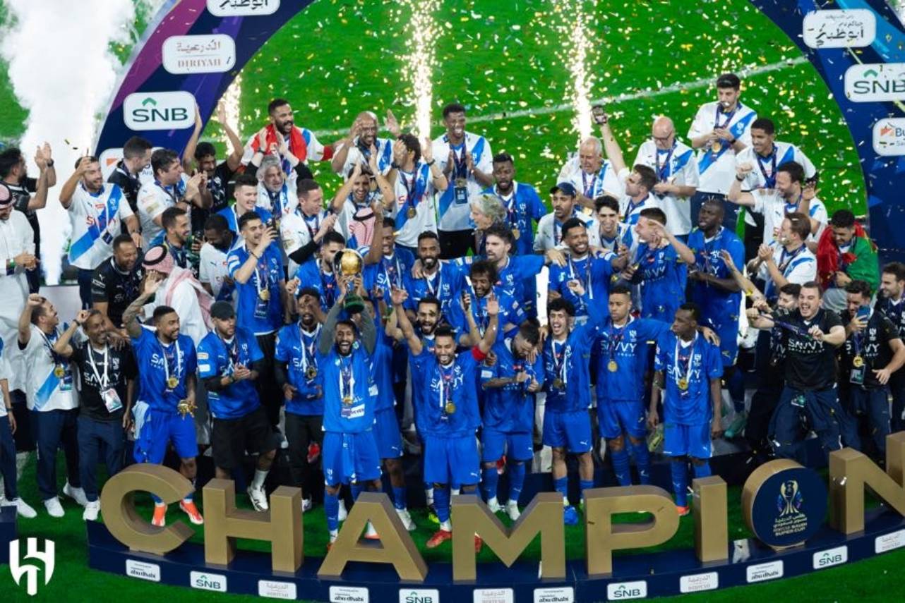 O Al-Hilal também está perto de vencer o Campeonato Saudita. Foto: Reprodução/X