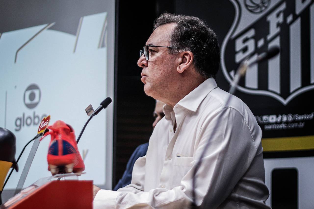 Presidente do Santos está confiante em um desfecho positivo. Foto: Guilherme Greghi/ Santos