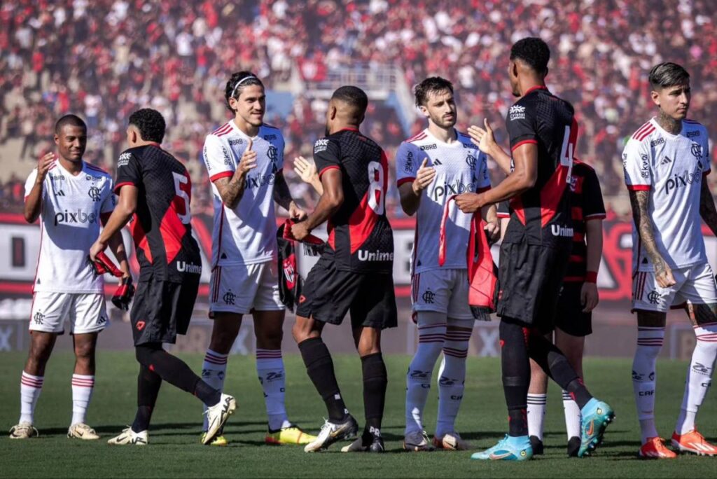 O jogo entre Flamengo e Atlético-GO foi marcado por polêmicas. Foto: Ingryd Oliveira/ Atlético-GO