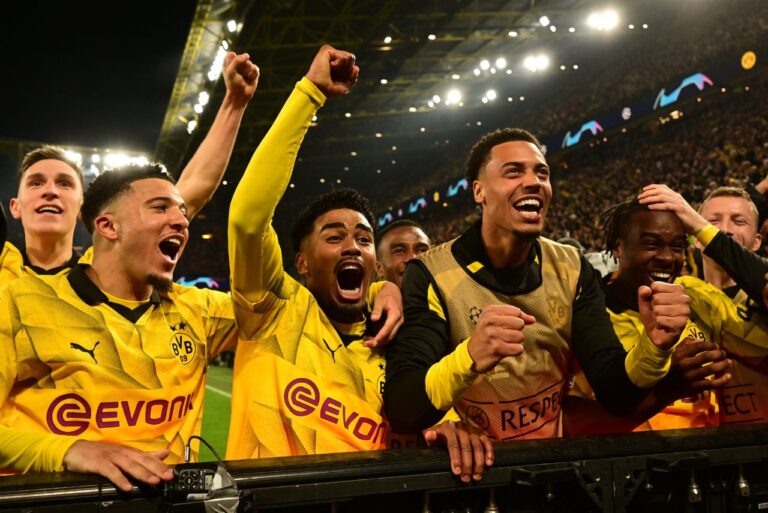 <p>Borussia Dortmund venceu o Atlético de Madrid e avançou na Liga dos Campeões (Foto: Ina Fassbender/AFP)</p>
