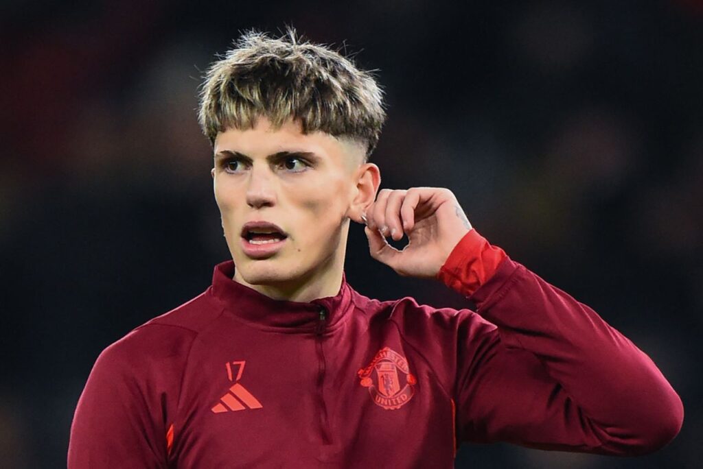 Alejandro Garnacho, atacante do Manchester United (Foto: Peter Powell/AFP)