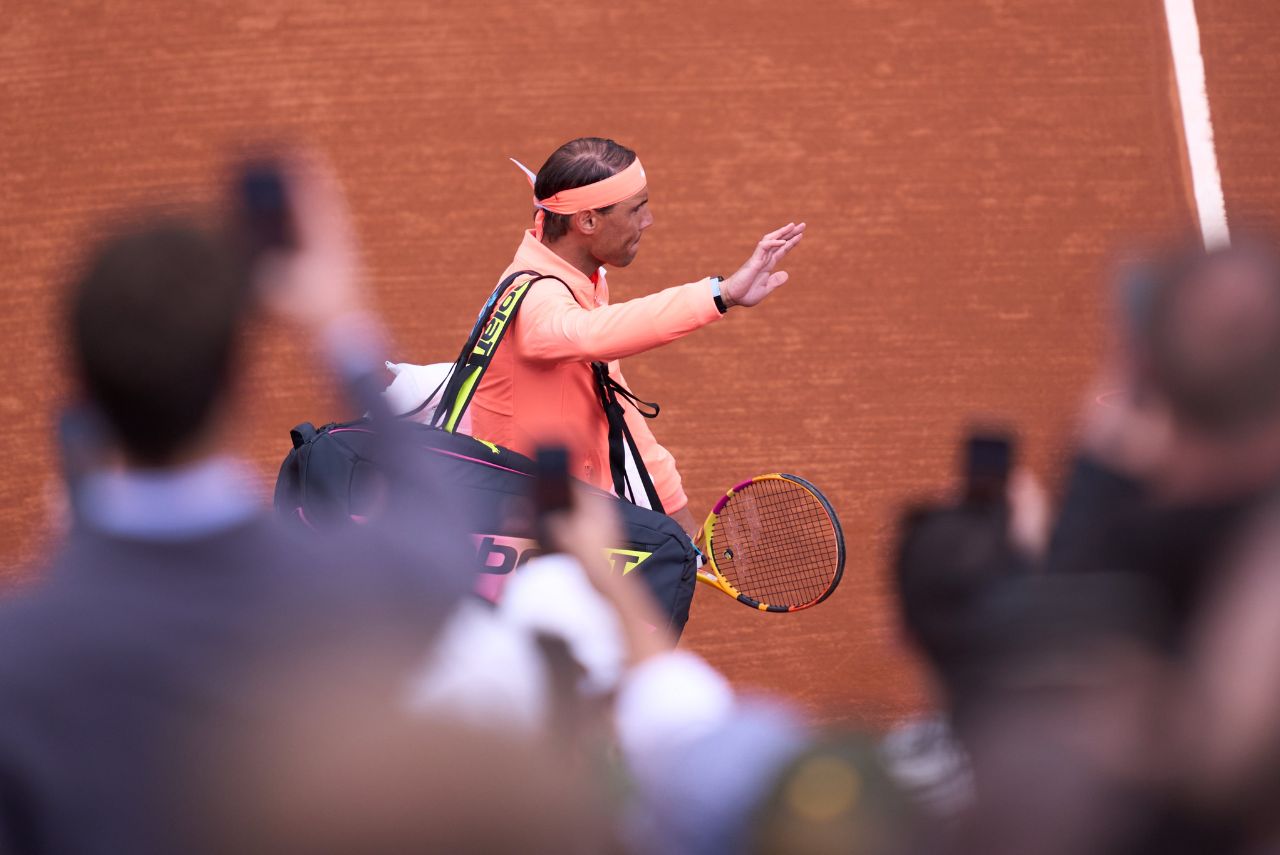 Tenista Rafael Nadal no ATP 500 de Barcelona 2024