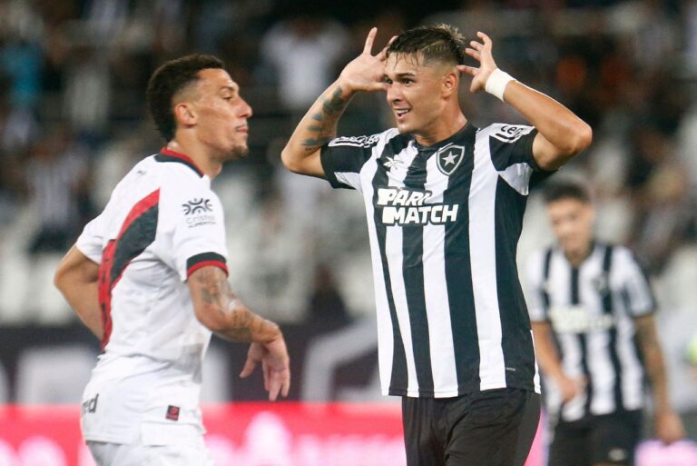 <p>Mateo Ponte fez seu primeiro gol pelo Botafogo (Foto: Vitor Silva/BFR)</p>
