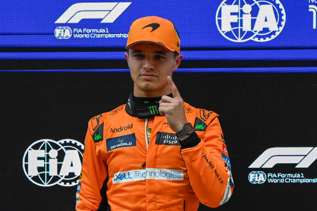 Lando Norris largará na frente na corrida sprint