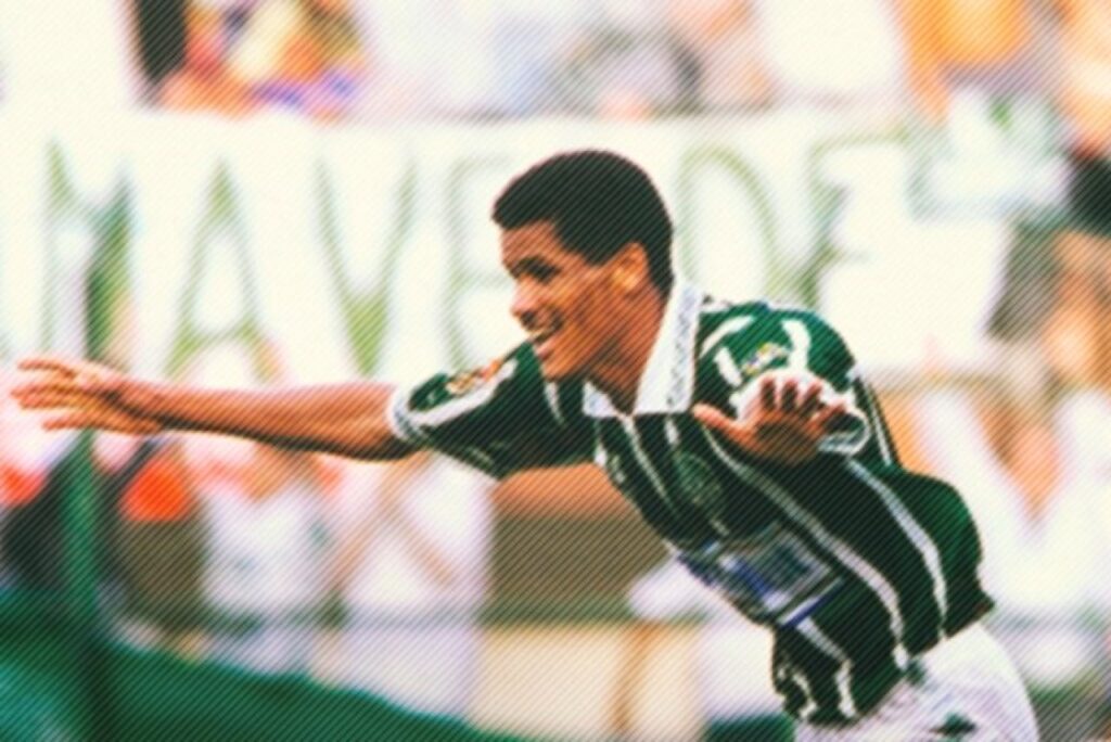 Rivaldo quando defendeu o Palmeiras em 1994