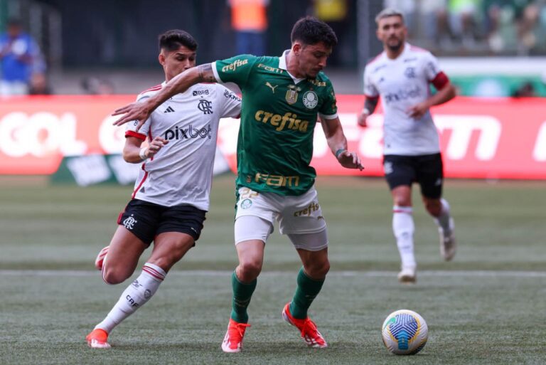 <p>Palmeiras e Flamengo empataram sem gols no Allianz Parque (Foto: Cesar Greco/SEP)</p>