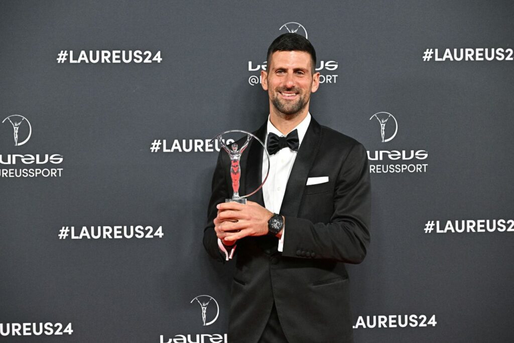 Novak Djokovic no Prêmio Laureus 2024